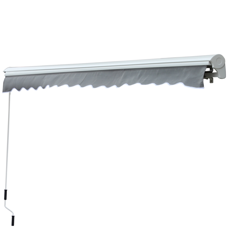 Outsunny® Markise mit Handkurbel Gelenkarmmarkise Elektrisch/Manuell Sonnenschutz Alu