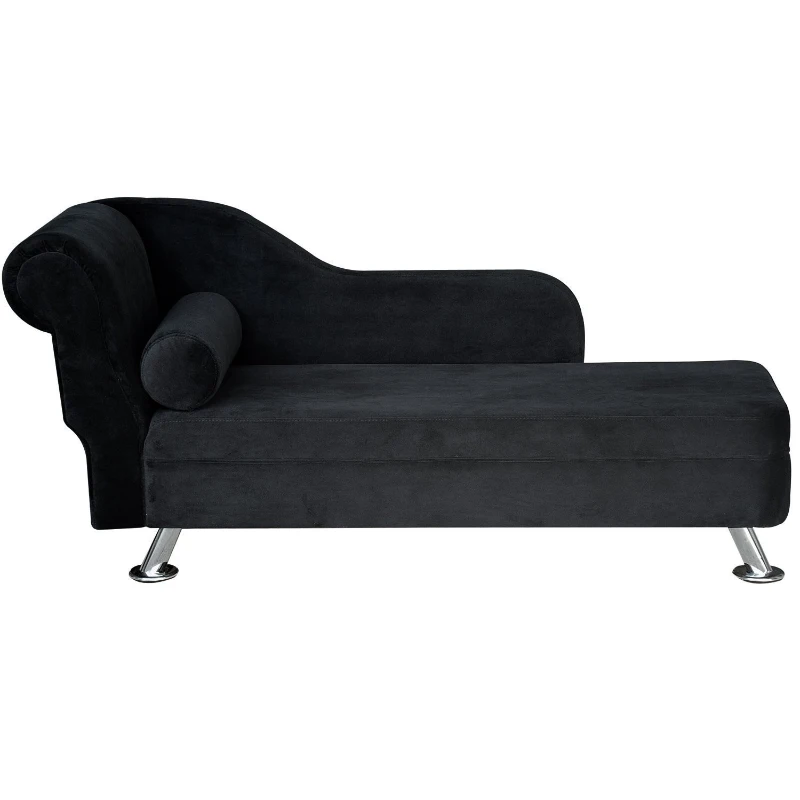 HOMCOM Chaiselongue Sofa Relaxliege Recamiere Chesterfield schwarz