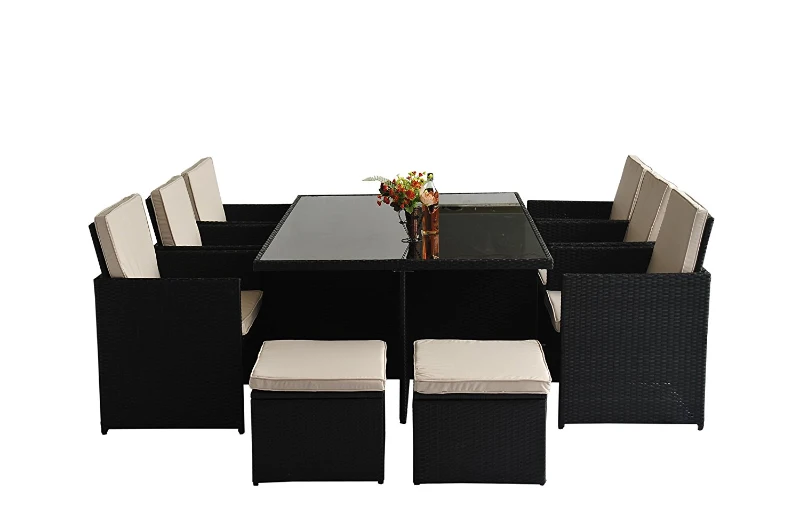 Outsunny® Polyrattan Gartenmöbel 27 tlg. Gartenset Sitzgruppe Garnitur