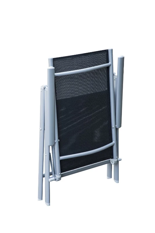 Outsunny® Alu Gartenmöbel Sitzgruppe Glastisch Klappstuhl, 11 tlg.