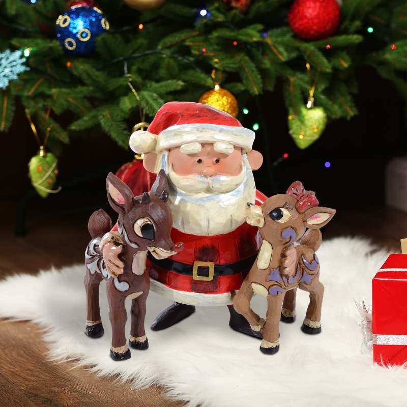 Outsunny Weihnachtsmann Nikolaus Figur Santa