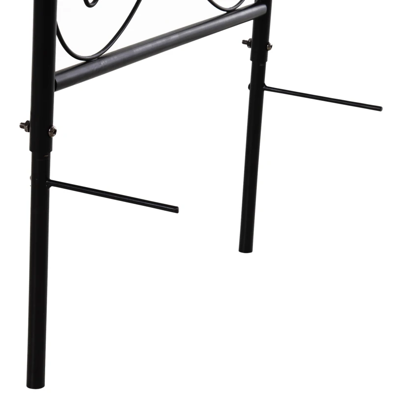 Outsunny® Pflanzbogen Torbogen Rankgitter Rosenbogen Garten Wetterfest H215 cm Metall