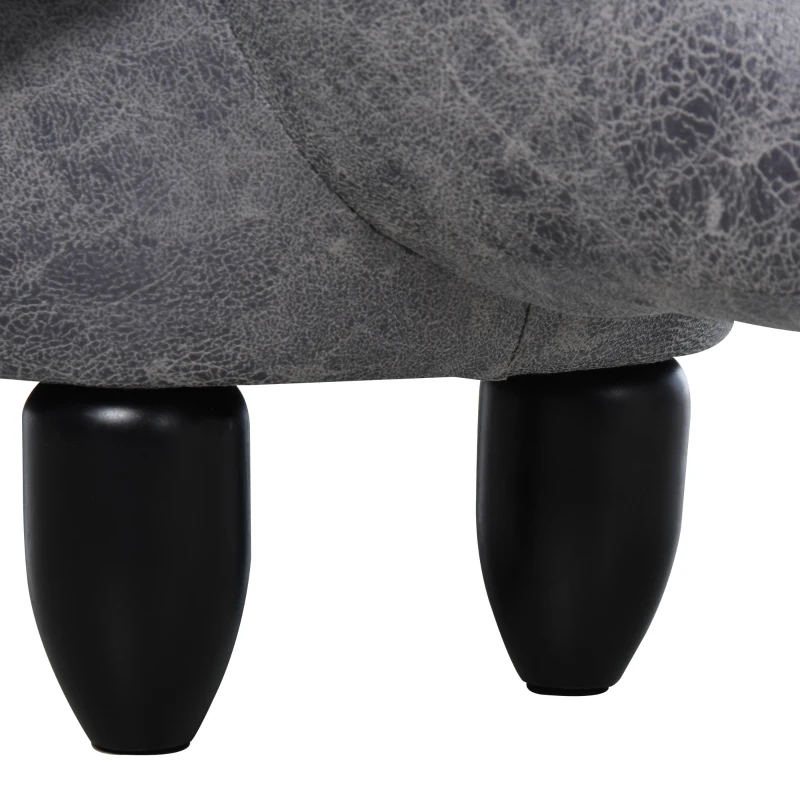 HOMCOM® Hocker für Kinder Kinderhocker Sitzhocker im Tier-Design Elefant Grau
