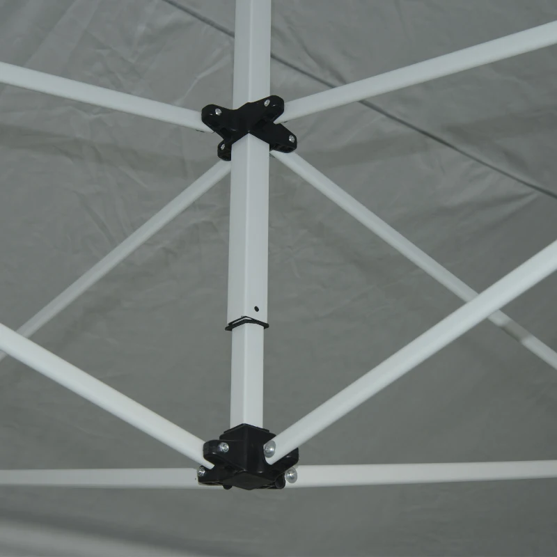 Outsunny® Faltpavillon Faltzelt 3x4,5m weiß inkl. 3 Seitenteile