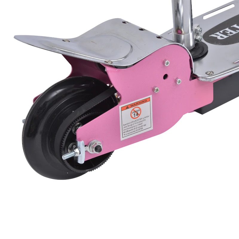 HOMCOM Scooter Elektroscooter Elektroroller Roller E-scooter klappbar mit Sitz 120W rosa