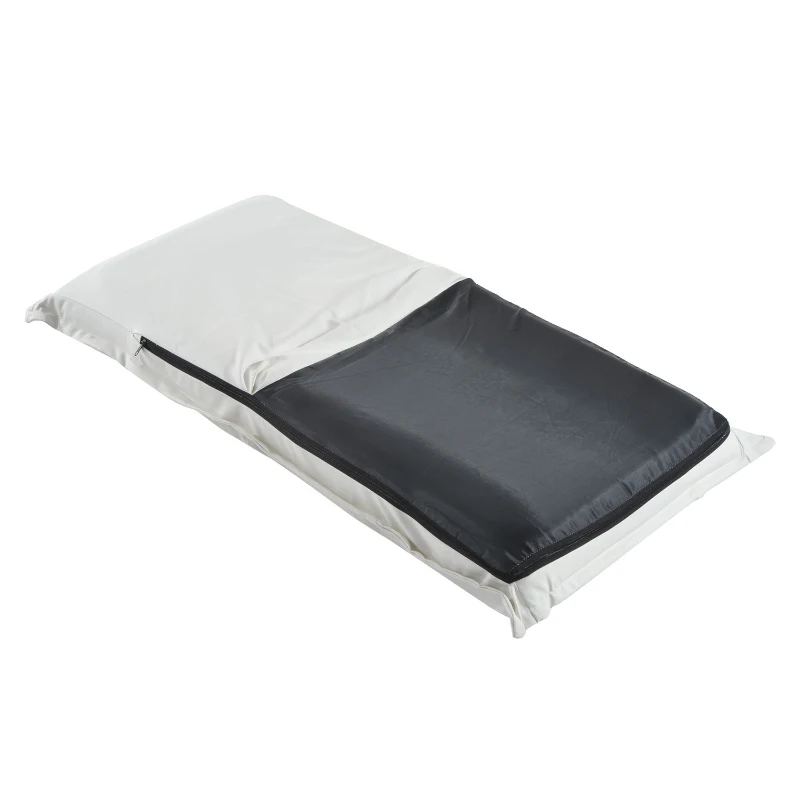 HOMCOM® Sitzkissen Relaxliege Liege Bodenkissen Sitzsack verstellbar mit Lehne Weiß