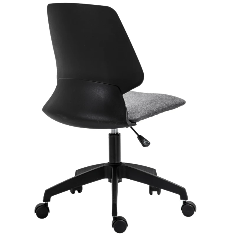 Vinsetto® Drehstuhl Bürostuhl Leinen Schwarz Grau