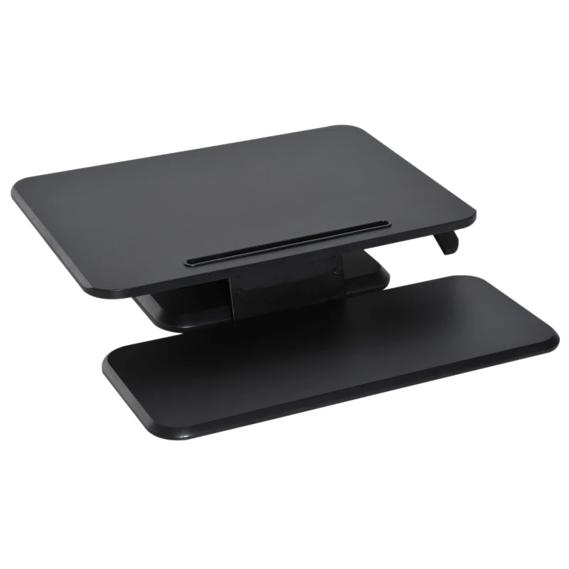 Vinsetto® Monitorständer Sitz-Steh-Schreibtisch Höhenverstellbar Schwarz L64 x B69 x H(11,8-41) cm