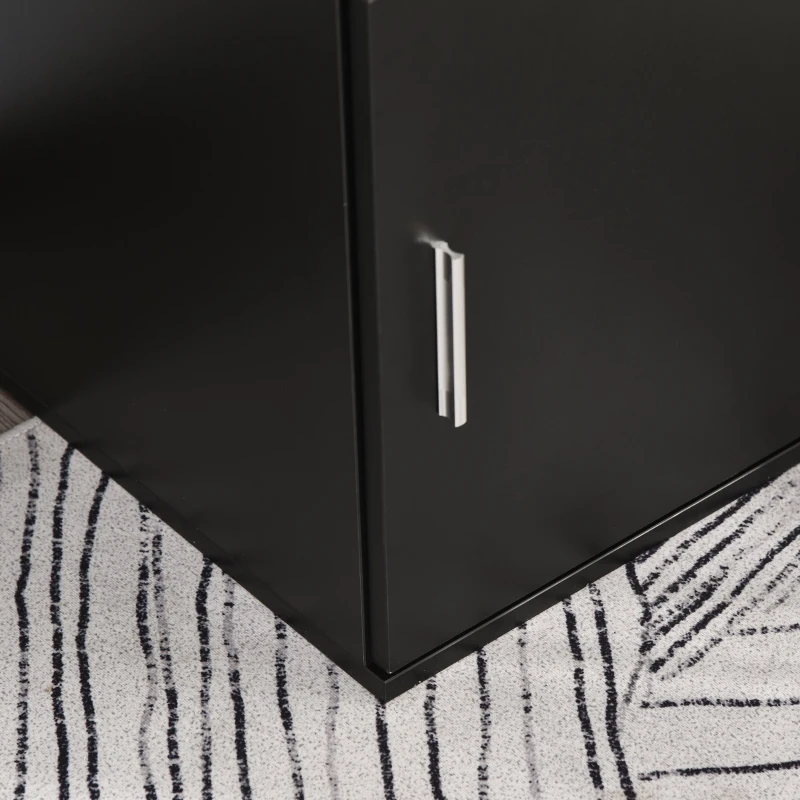 HOMCOM® Bücherregal 2-in-1 Standregal Drehregal 360 ° drehbar Abnehmbar Schwarz