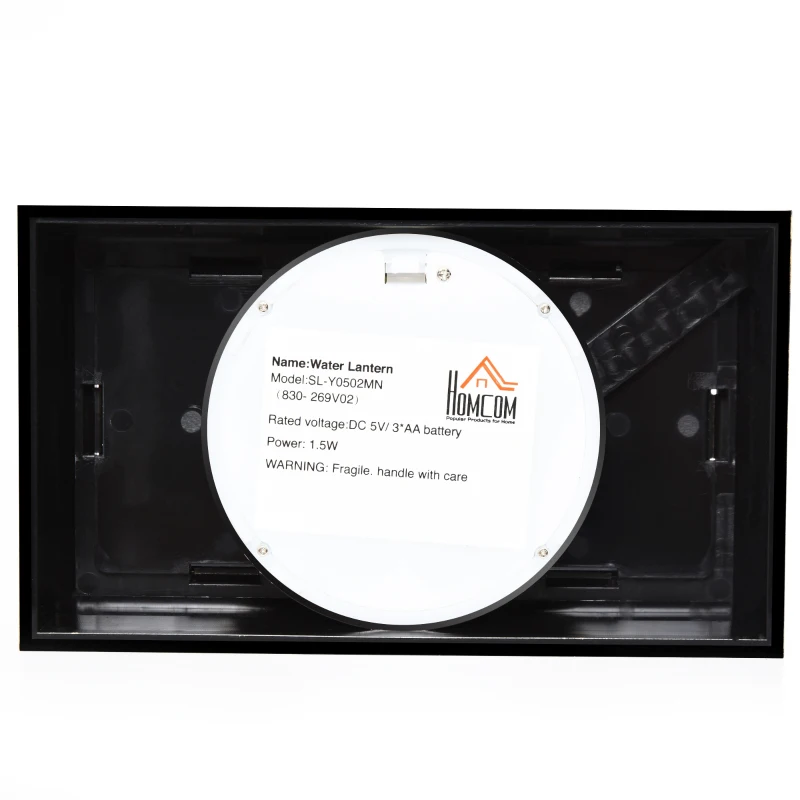 HOMCOM® Weihnachten Schneelaterne mit Schneemänner Musik Licht 6h Timer USB / Batterie
