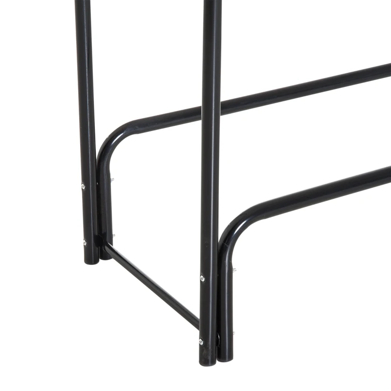 HOMCOM® Kaminholzständer Kaminholzregal Stahl Schwarz