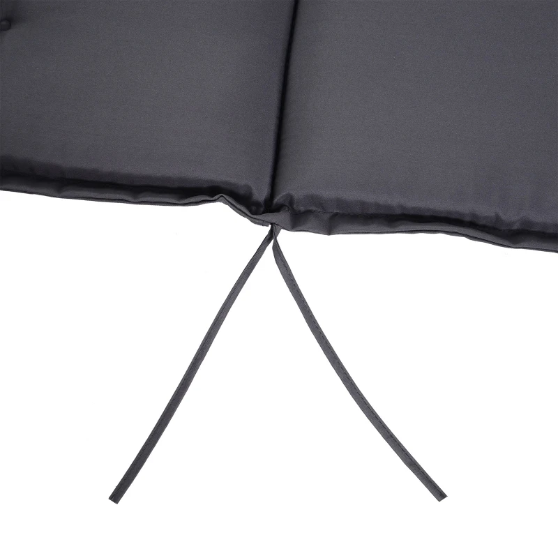 Outsunny® Stuhlauflage Auflage Gartenstuhl Sitzkissen Niederlehner Polster Polyester Grau