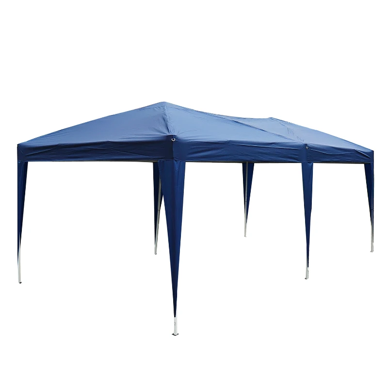 Outsunny® Gartenpavillon faltbar 3x6 m mit Tragetasche, blau