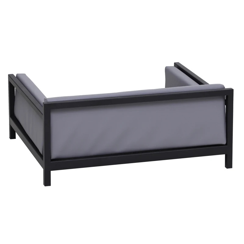 PawHut® Hundesofa Hundebett Hundecouch Haustierbett Hundematte Kunstleder Schwarz