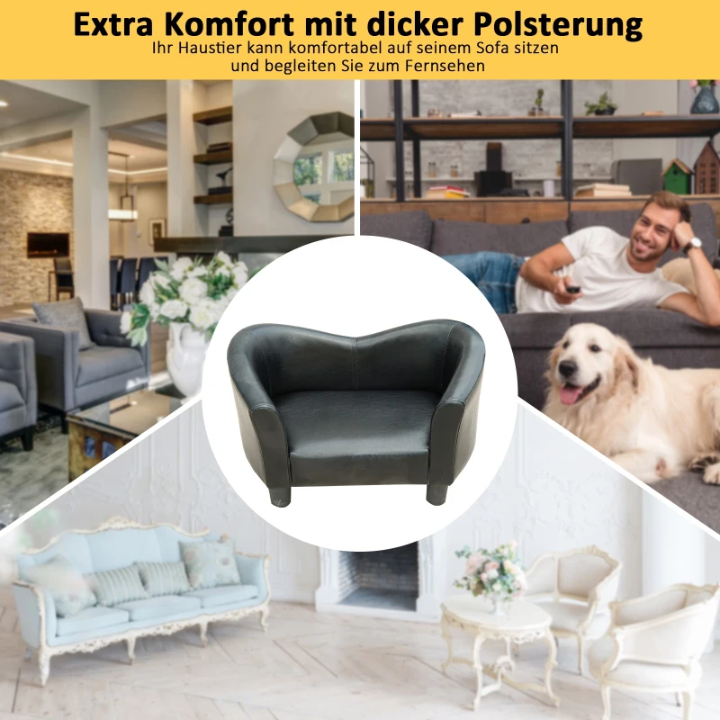 PawHut® Luxus Hundesofa Katzensofa Sofa Hundecouch Couch Hundebett Kunstleder