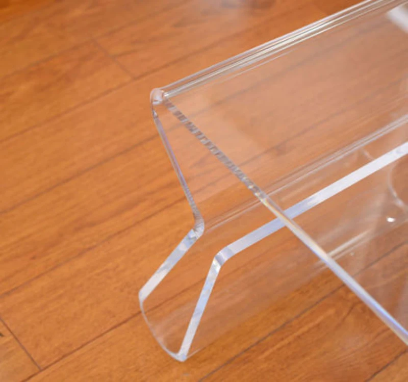 HOMCOM Beistelltisch aus klarem Acrylglas Glastisch Couchtisch