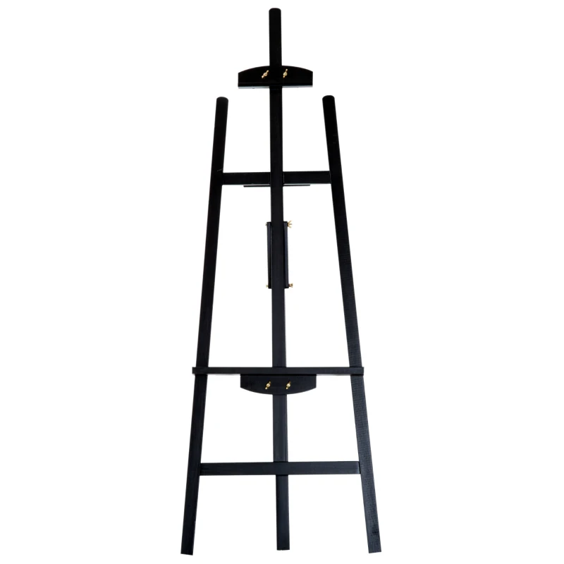 HOMCOM® Staffelei Atelierstaffelei 90° einstellbar Buche Schwarz