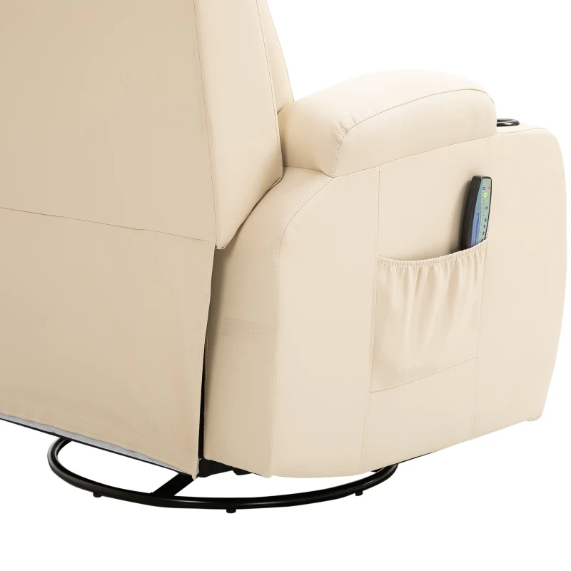 HOMCOM® Massagesessel Wärmefunktion mit Fernbedienung creme