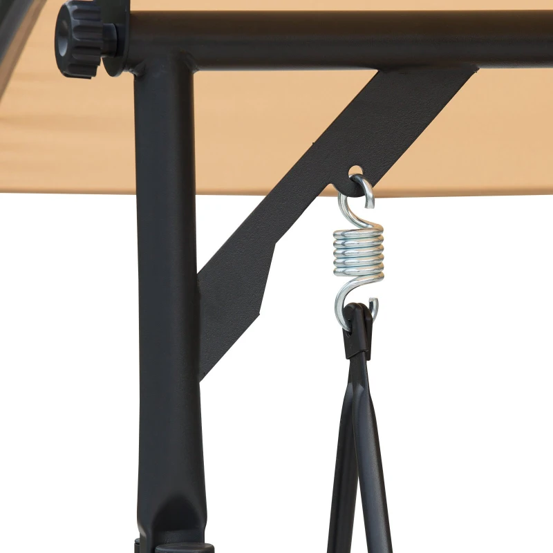 Outsunny® Hollywoodschaukel Gartenschaukel Sonnendach Aufbewahrungsbox Becherhalter Teslin