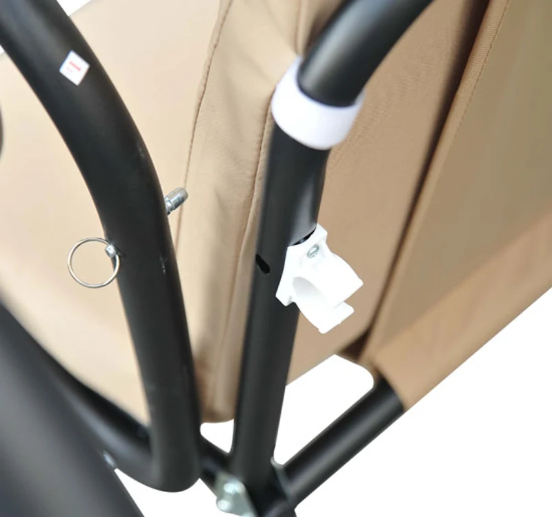 Outsunny Hollywoodschaukel Gartenschaukel mit Sonnendach Liegefunktion Beige