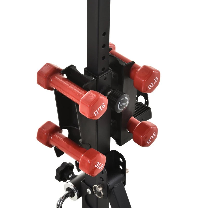 HOMCOM® Beintrainer für Senioren Pedal-Heimtrainer mit 4 Hanteln 1 Bungee-Seil Schwarz