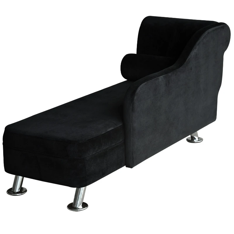 HOMCOM Chaiselongue Sofa Relaxliege Recamiere Chesterfield schwarz