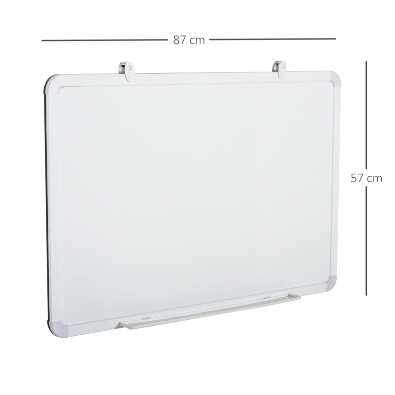 Dubbelzijdig whiteboard & krijtbord met pennenbakje memobord wit + groen