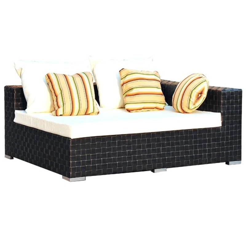 Outsunny 20-tlg. Alu Polyrattan Gartenmöbelset Lounge Liege mit 3 Beistelltische Neu