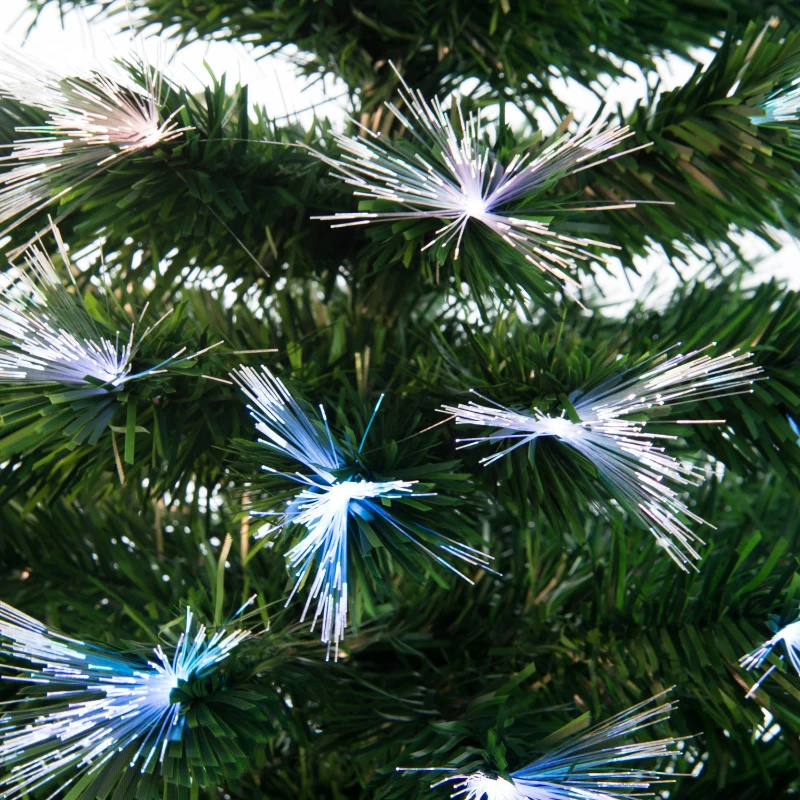 HOMCOM Weihnachtsbaum mit Ständer Glasfaser 7 Farben 150cm