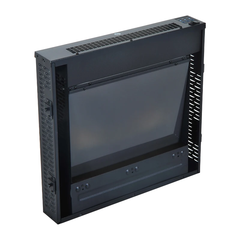 HOMCOM® Wandkamin | Elektrokamin | Inkl. Fernbedienung | 900 / 1800 W | 66 x 52 x 10,7cm | Silber