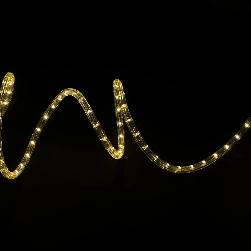 HOMCOM 5m LED Lichtschlauch Lichterkette Deko inkl. Stecker warmweiß IP65