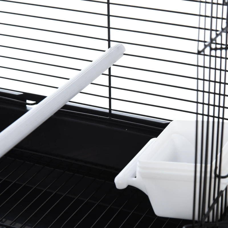 PawHut® Vogelkäfig Vogelhaus Vogelvoliere Metallvoliere für Vögel mit Ständer rollbar