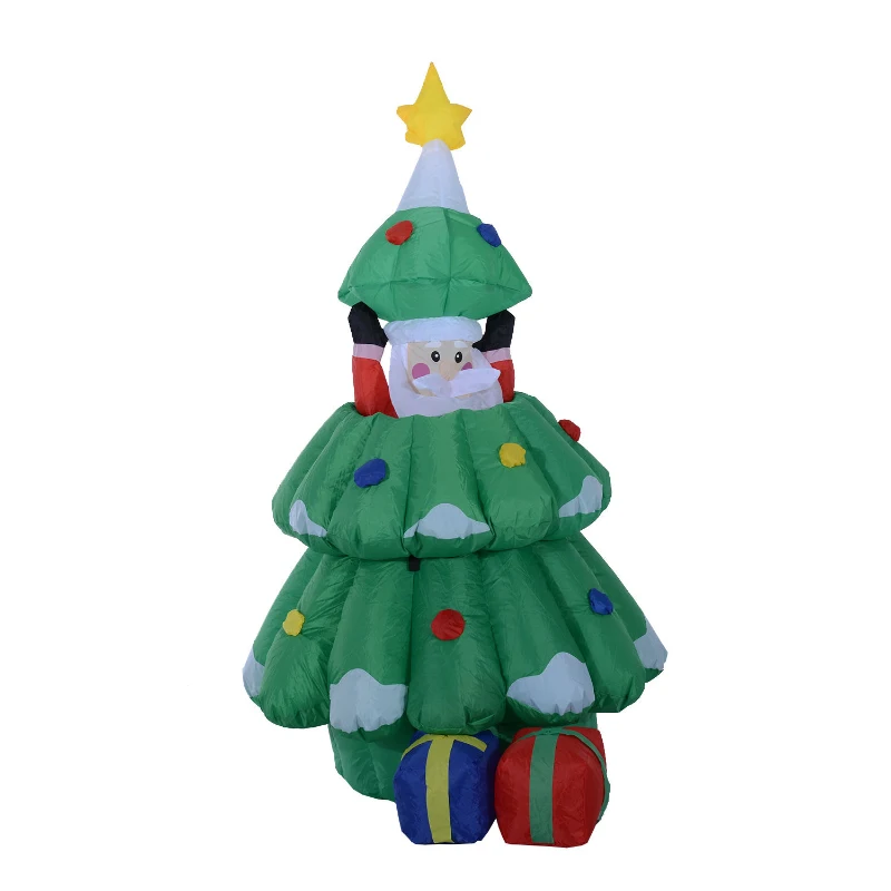 HOMCOM® Aufblasbarer Weihnachtsbaum LED Weihnachtsdeko 160 cm