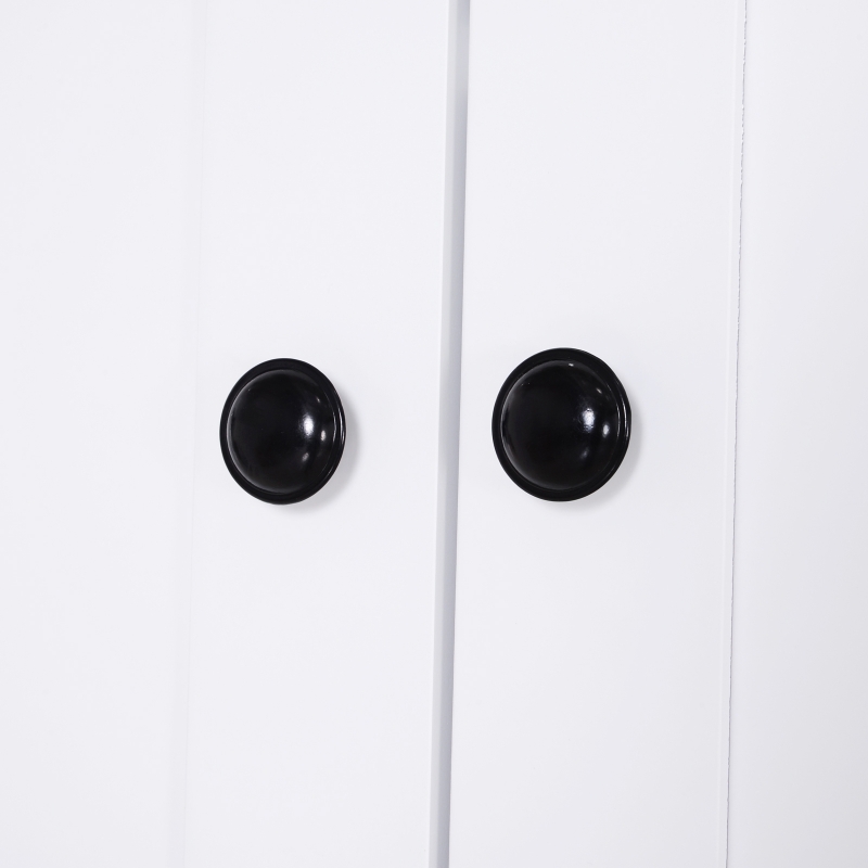 HOMCOM® Schrank Hochschrank Kommode 6 Ebenen verstellbare Regalebene Küche MDF Weiß