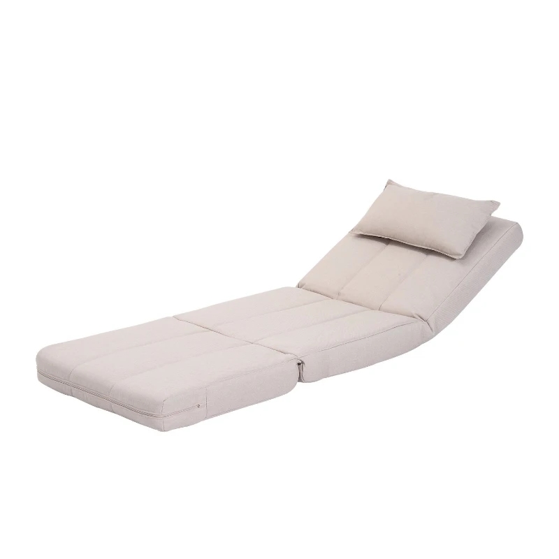HOMCOM klappbarer Schlafsessel Schlafsofa Gästebett creme