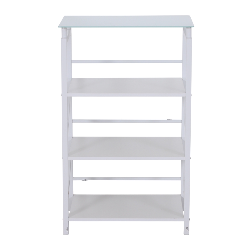 HOMCOM® Standregal Aktenregal Bücherregal Lagerregal Aufbewahrungsregal Weiß 60 x 40 x 96,5 cm