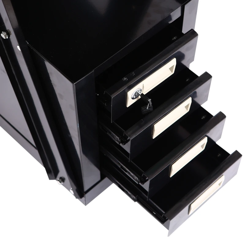 DURHAND® Schweißwagen Wagen für Schweißgeräte 4 Schubladenfächer Schwarz