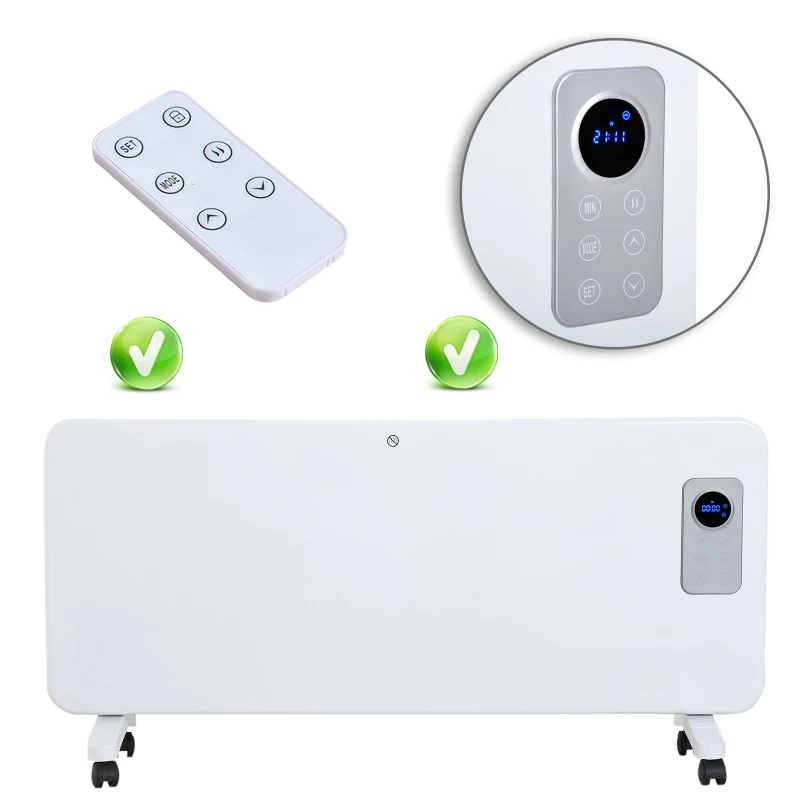 HOMCOM® Heizgerät Elektroheizung Timer mit Fernbedienung 1000/2000W Weiß