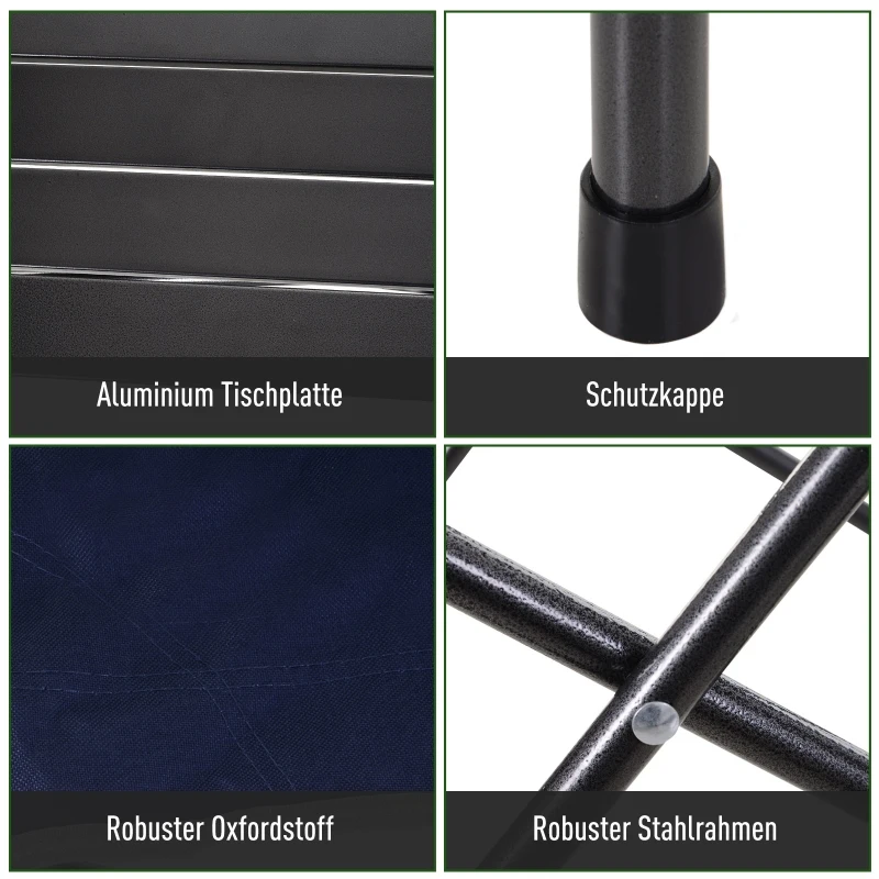 Outsunny® 5-teiliges Campingmöbel 1xCampingtisch 4xCampingstühle Tragtasche Stahl Oxford