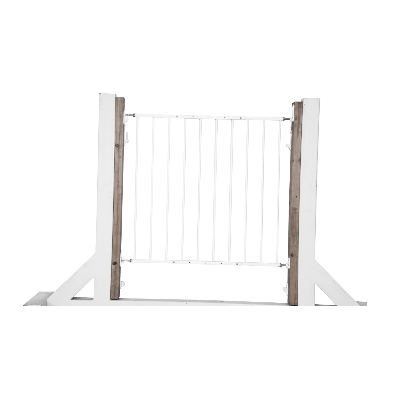 Türgitter Türschutzgitter Treppengitter Absperrgitter Hundegitter Tür Hundeklappe Verstellbar (73x63-110cm)