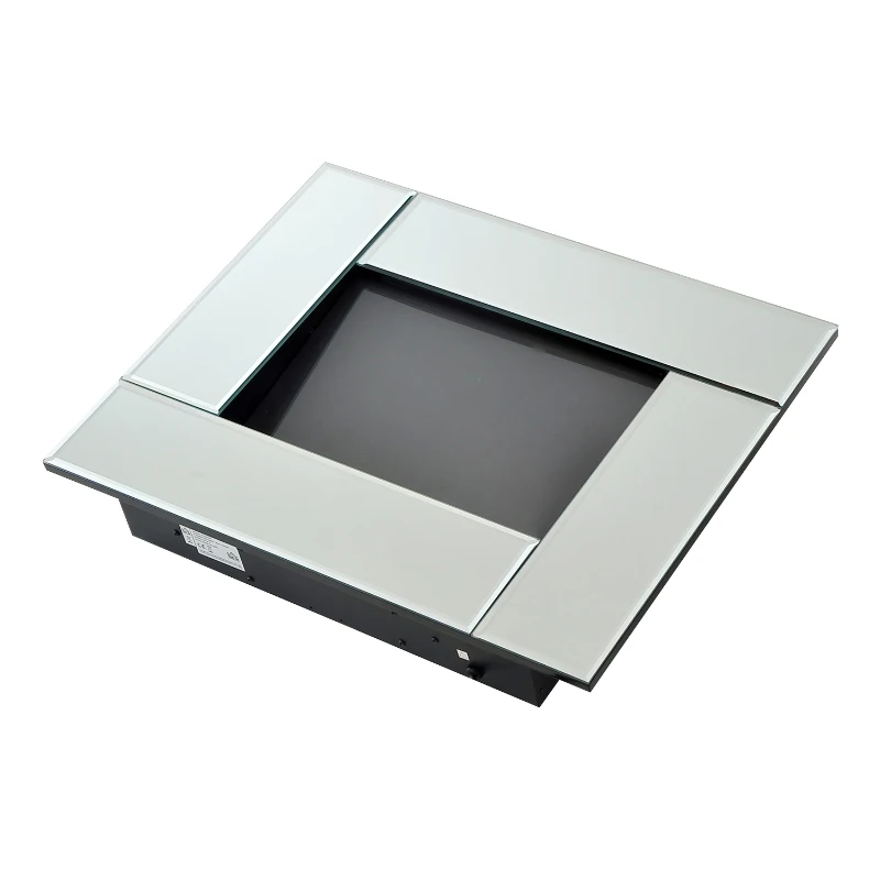 HOMCOM® Wandkamin | Elektrokamin | Inkl. Fernbedienung | 900 / 1800 W | 66 x 52 x 10,7cm | Silber