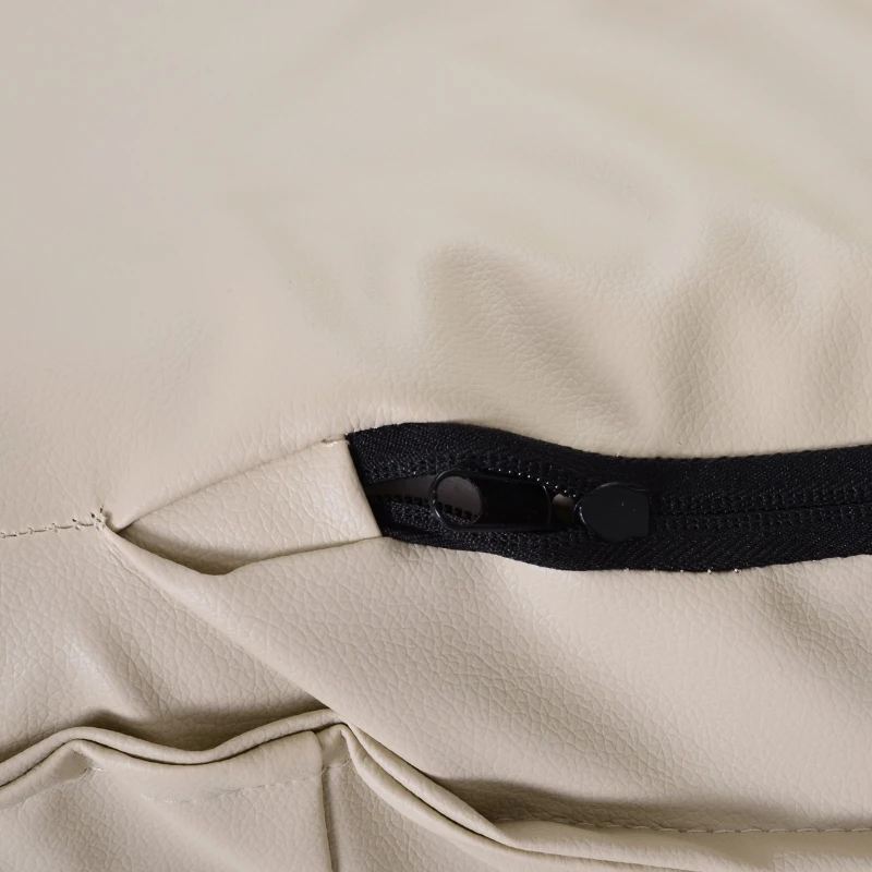 HOMCOM Sitzkissen verstellbare Rückenlehne 55 x 45 x 67 cm Creme