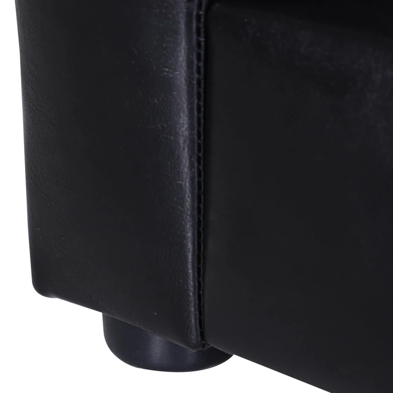 PawHut® Hundesofa Hundebett Hundecouch Haustierbett Hundematte Kunstleder Schwarz