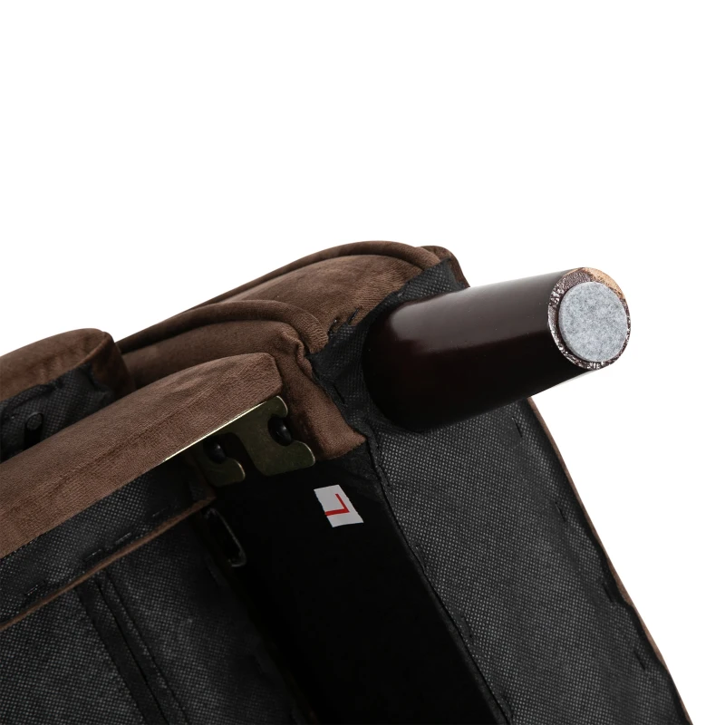 HOMCOM® Schlafsofa Sofabett Schlafcouch Flanell Metallrahmen Braun/ Grau