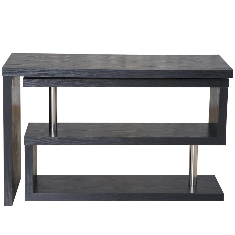 HOMCOM® Winkelschreibtisch  187,5 x 50 x 76,1 cm Schwarz