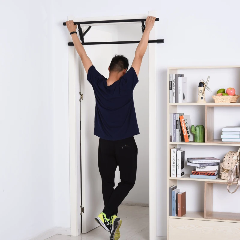 HOMCOM® Klimmzugstange pull up bar Reckstange für Türrahmen Stahl Schwarz