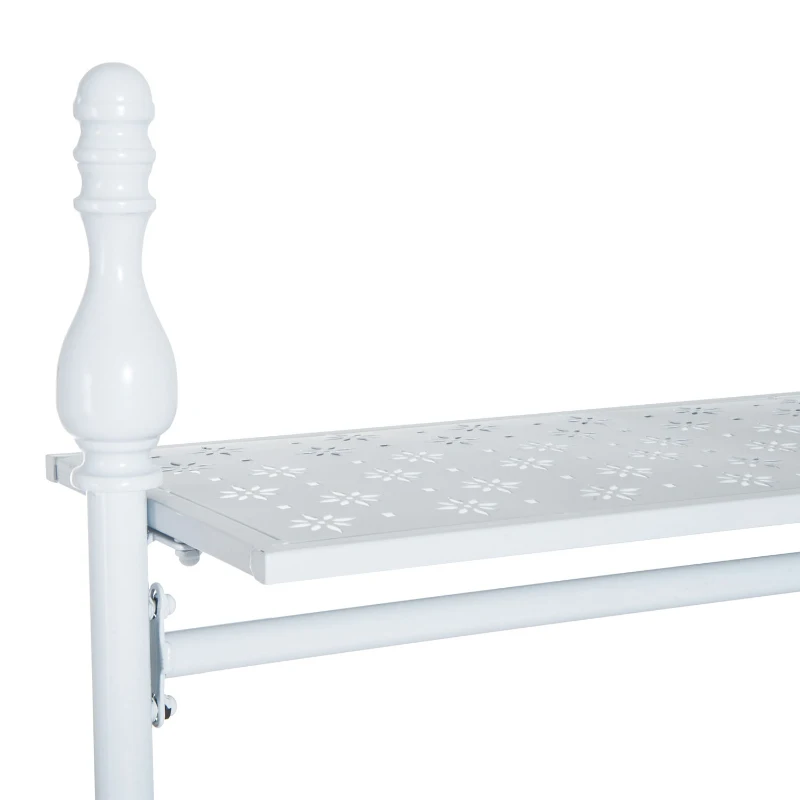 HOMCOM Kleiderständer Garderobenständer Kleiderstange Metall Weiß