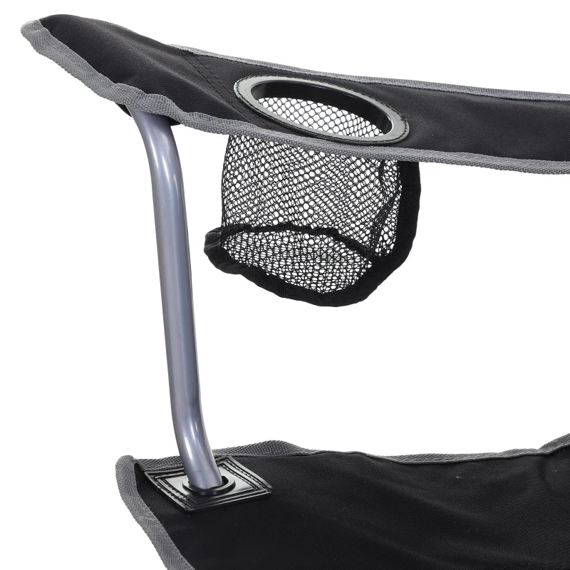Outsunny® Doppel-Campingstuhl Klappstuhl mit Getränkehalter und Eisbeutel Armlehne Oxford