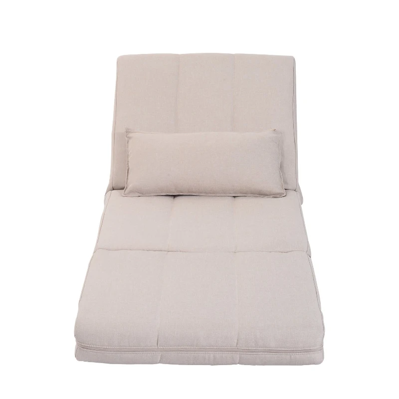 HOMCOM klappbarer Schlafsessel Schlafsofa Gästebett creme