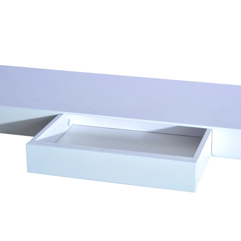 HOMCOM Wandregal 90x25x6cm mit Schublade Ablage Weiß